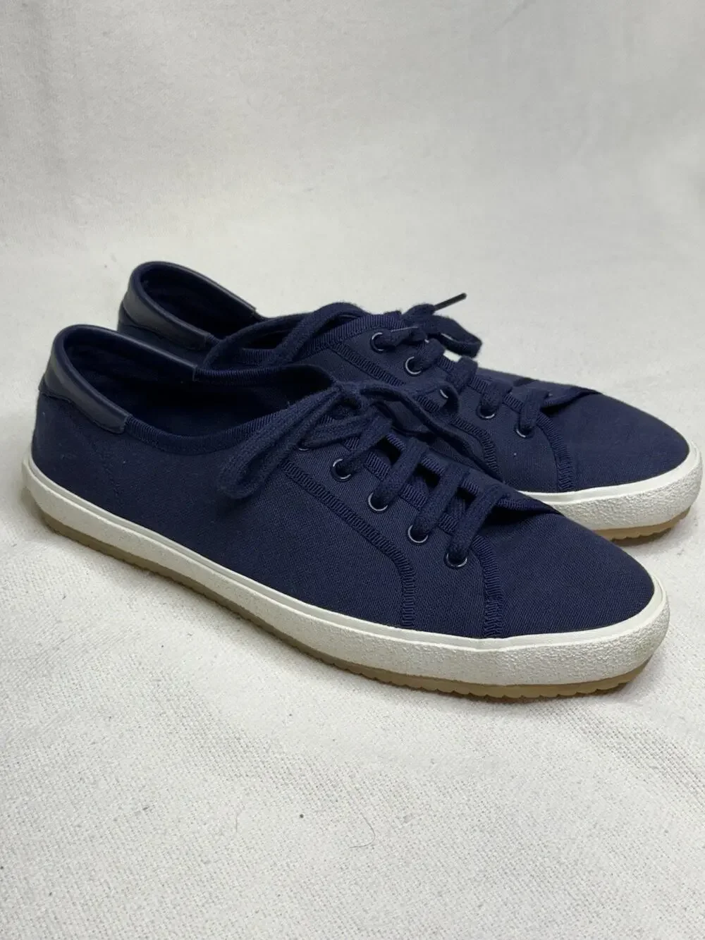 Ralph Lauren Bayston Cotton Men's Canvas Sneaker - Navy - Size 8 D